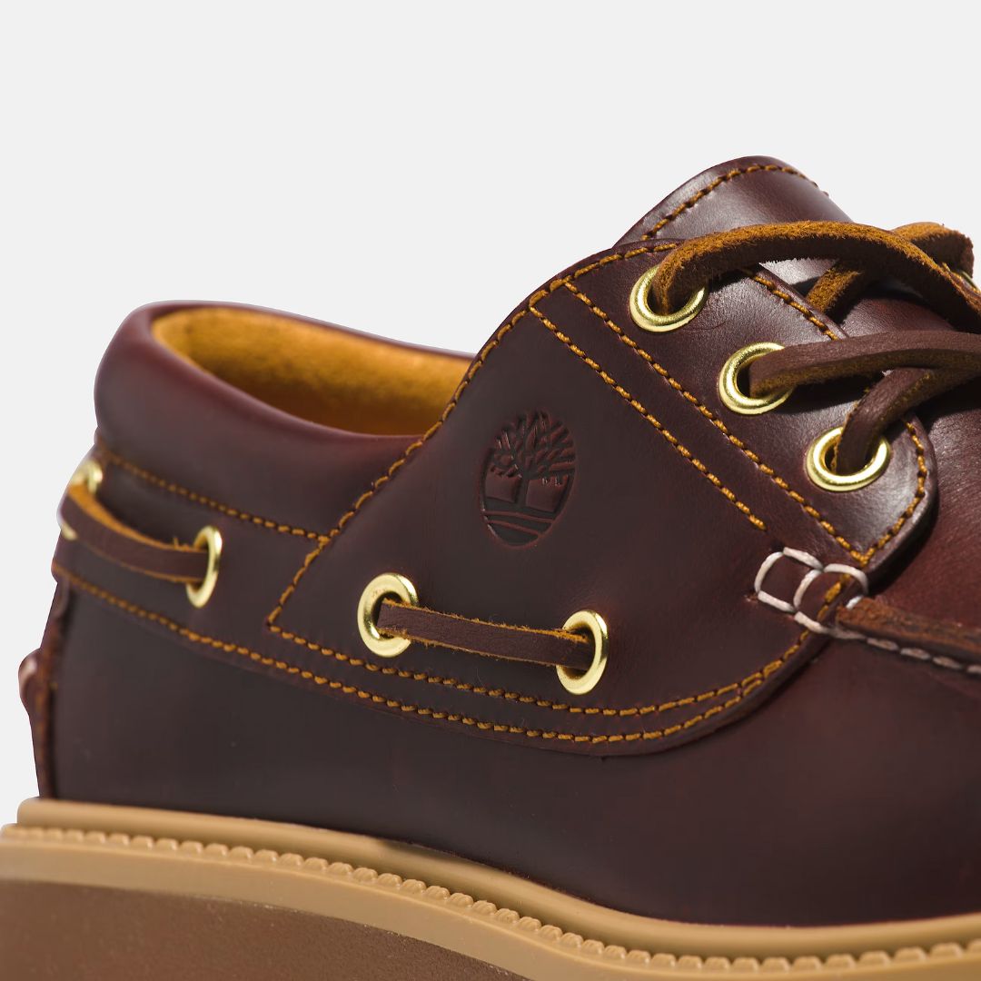 Stone Street Platform Boat Shoe Dark Brown