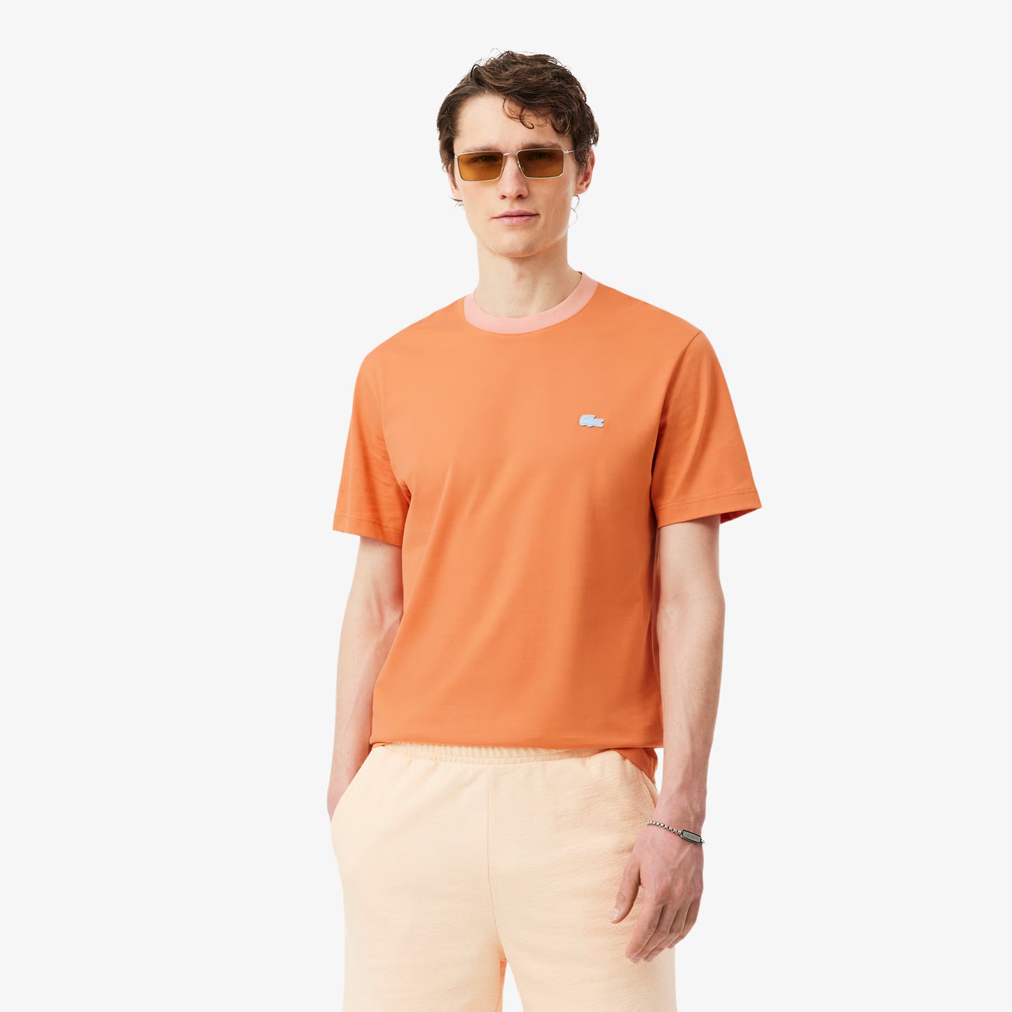 T-shirt en coton color-block coupe classique