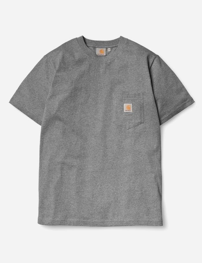 T-shirt à poche - Gris foncé chiné