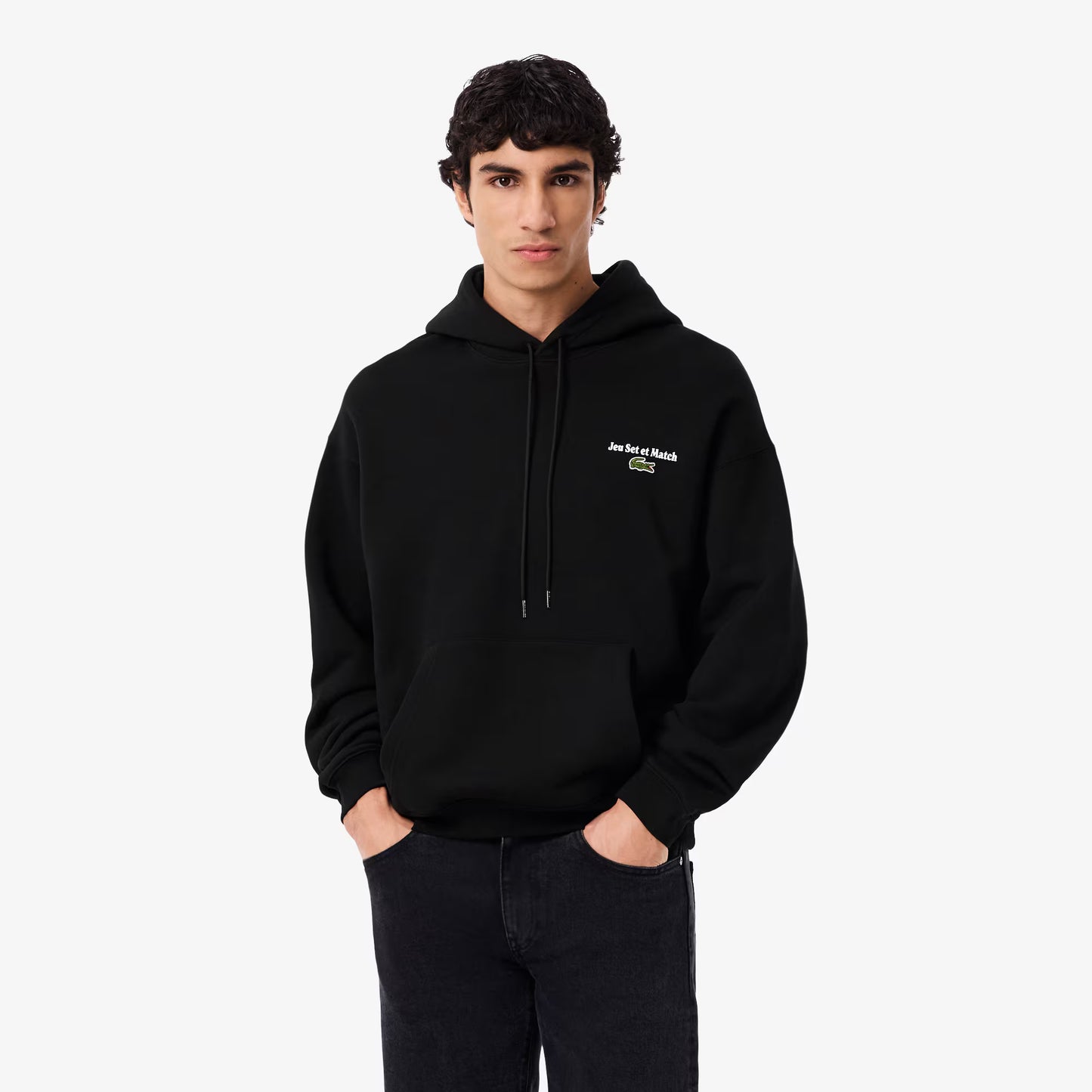 Sweat à capuche en polaire imprimé multiple