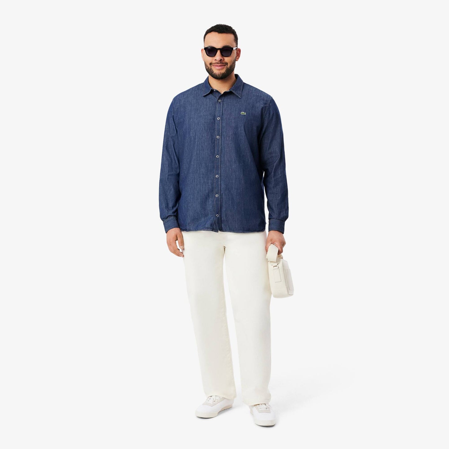 Chemise en jean légère coupe droite