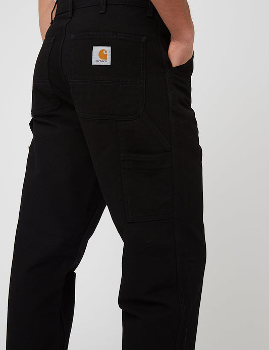 Pantalon à genoux unique (toile Dearborn) - Noir rincé