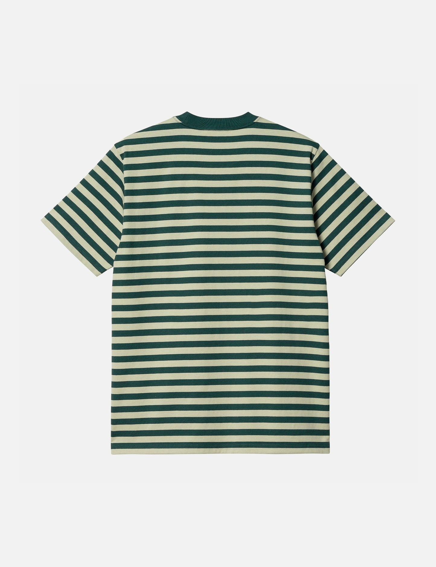 T-shirt Scotty à rayures avec poche (coupe droite) - Vert botanique/Vert agave
