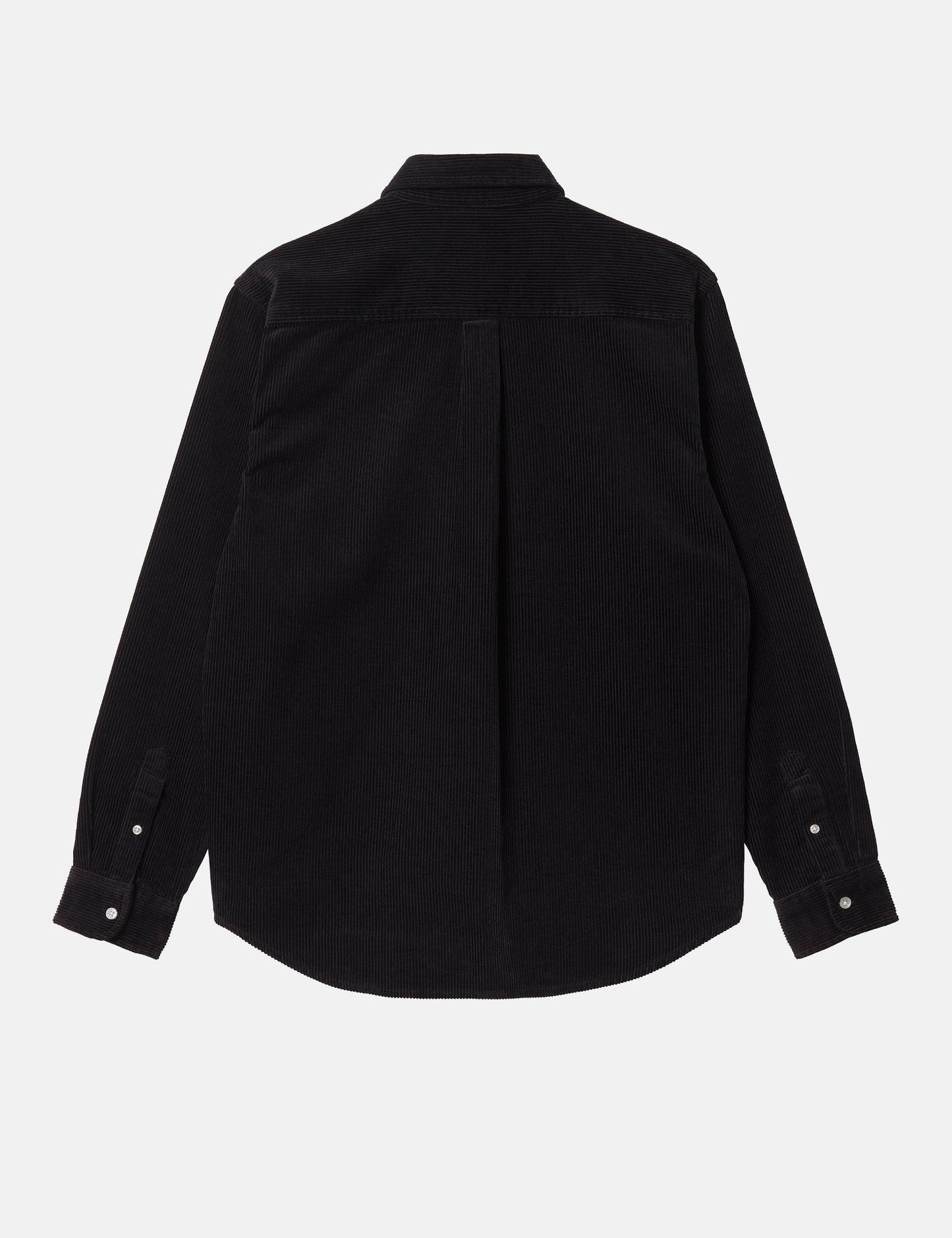 Chemise en velours côtelé Madison (coupe regular) - Noir/Ciré