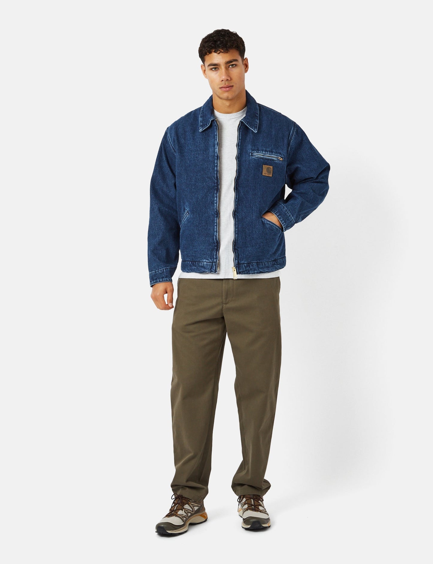Blouson motard (Denim) - Bleu délavé