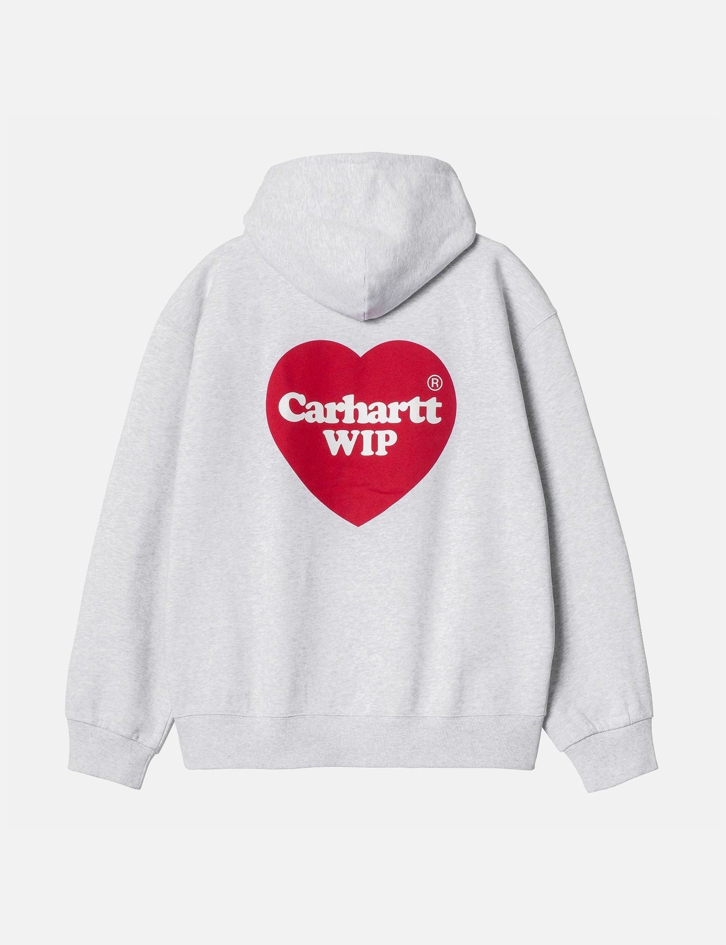 Sweat à capuche « Cœur » – Gris chiné cendré