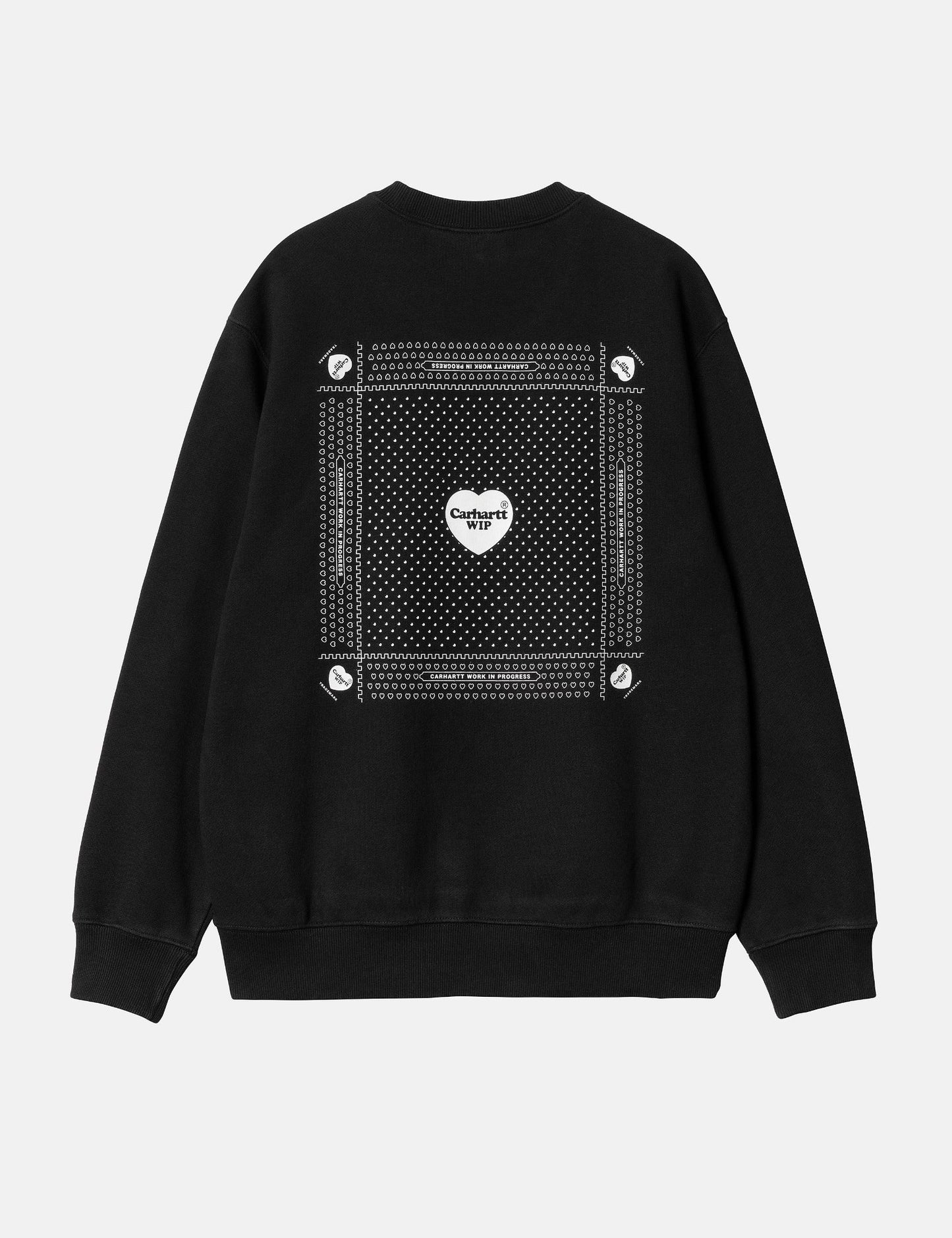 Sweat-shirt Bandana Cœur (ample) - Noir