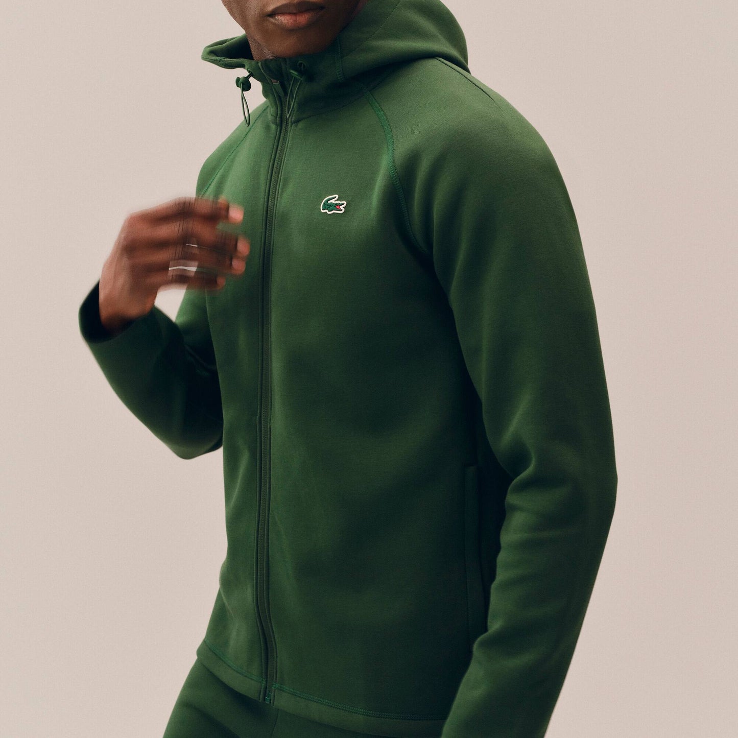 Sweat à capuche zippé extensible sport