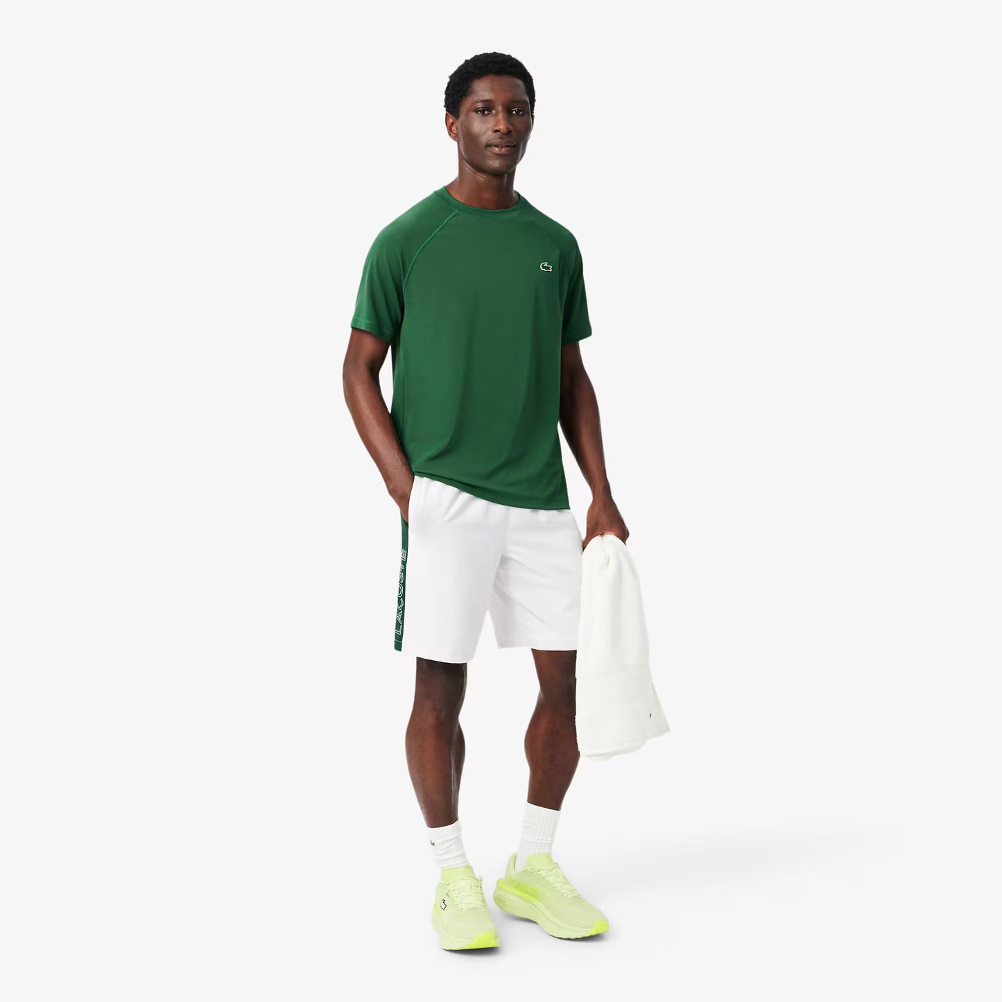Shorts de sport avec bande en taffetas diamant