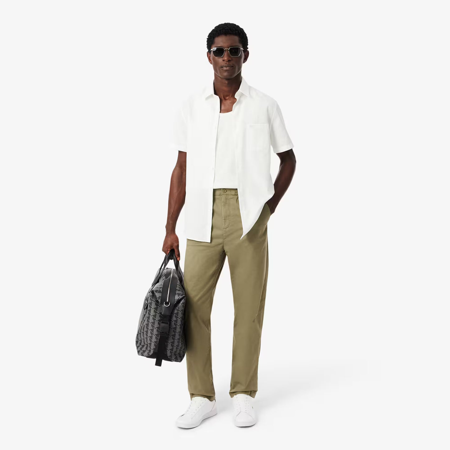 Pantalon chino en twill de coton à coupe droite 2