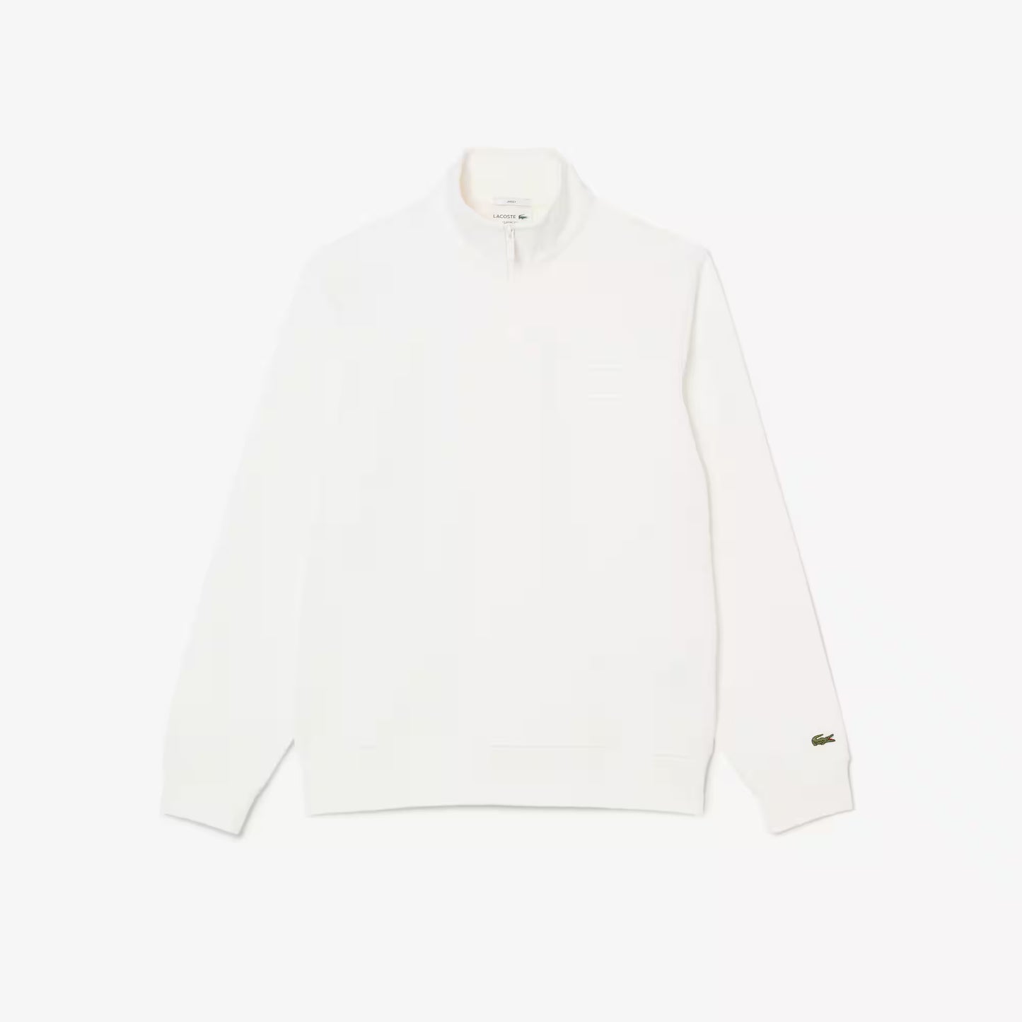 Sweat-shirt zippé gaufré à col montant