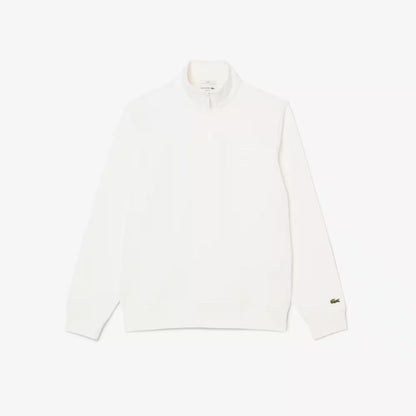 Sweat-shirt zippé gaufré à col montant