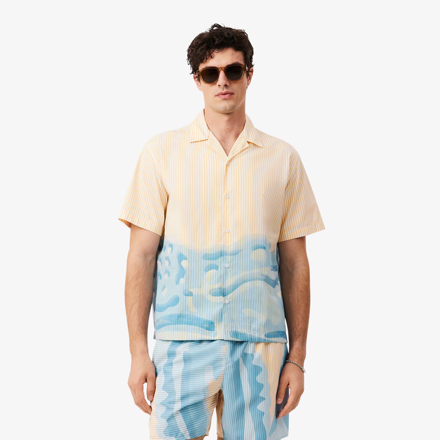 Chemise à rayures crocodile coupe décontractée