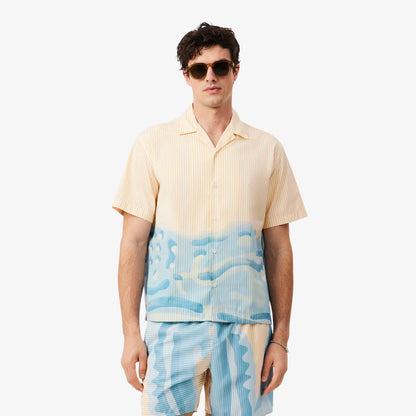 Chemise à rayures crocodile coupe décontractée