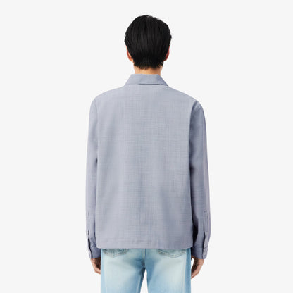 Surchemise oversize en mélange de laine