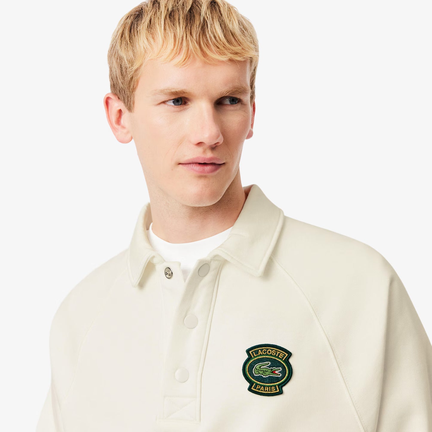 Sweat-shirt polaire coupe ample à col polo