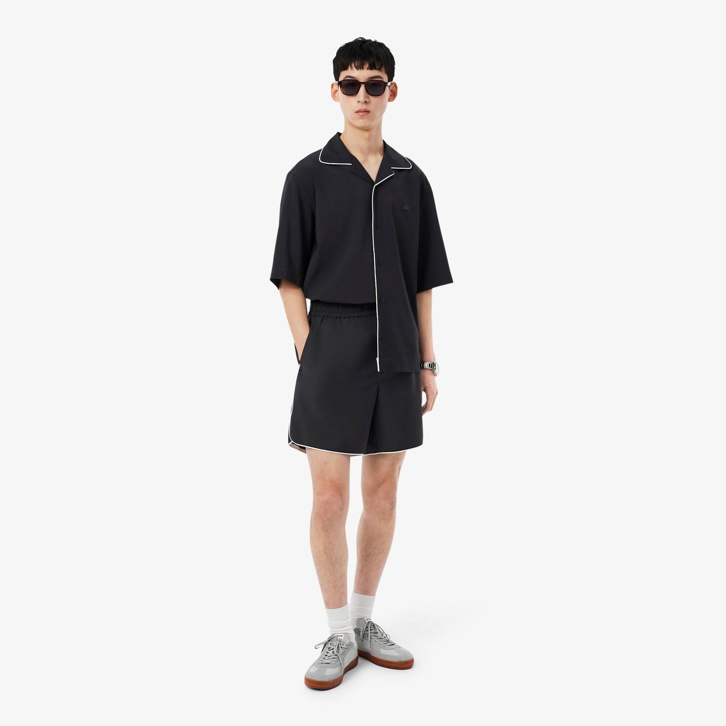 Short en laine mélangée coupe décontractée