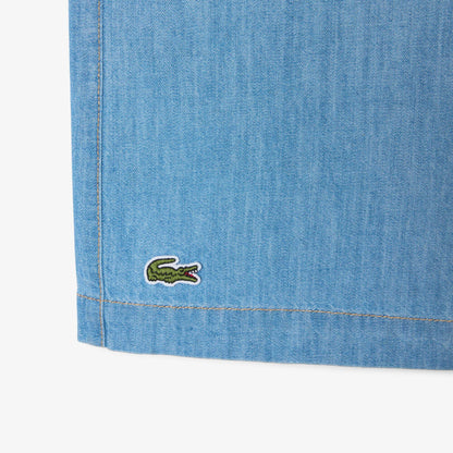 Chemise en jean décontractée à col ouvert