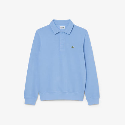 Sweat-shirt en coton côtelé à col polo