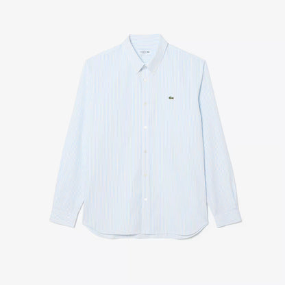 Chemise rayée en pinpoint coupe droite