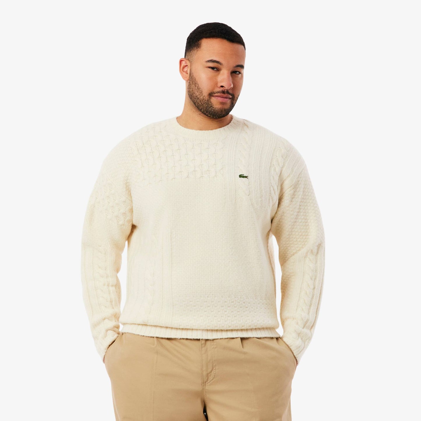 Pull en laine à effet patchwork coupe décontractée