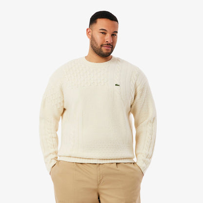 Pull en laine à effet patchwork coupe décontractée