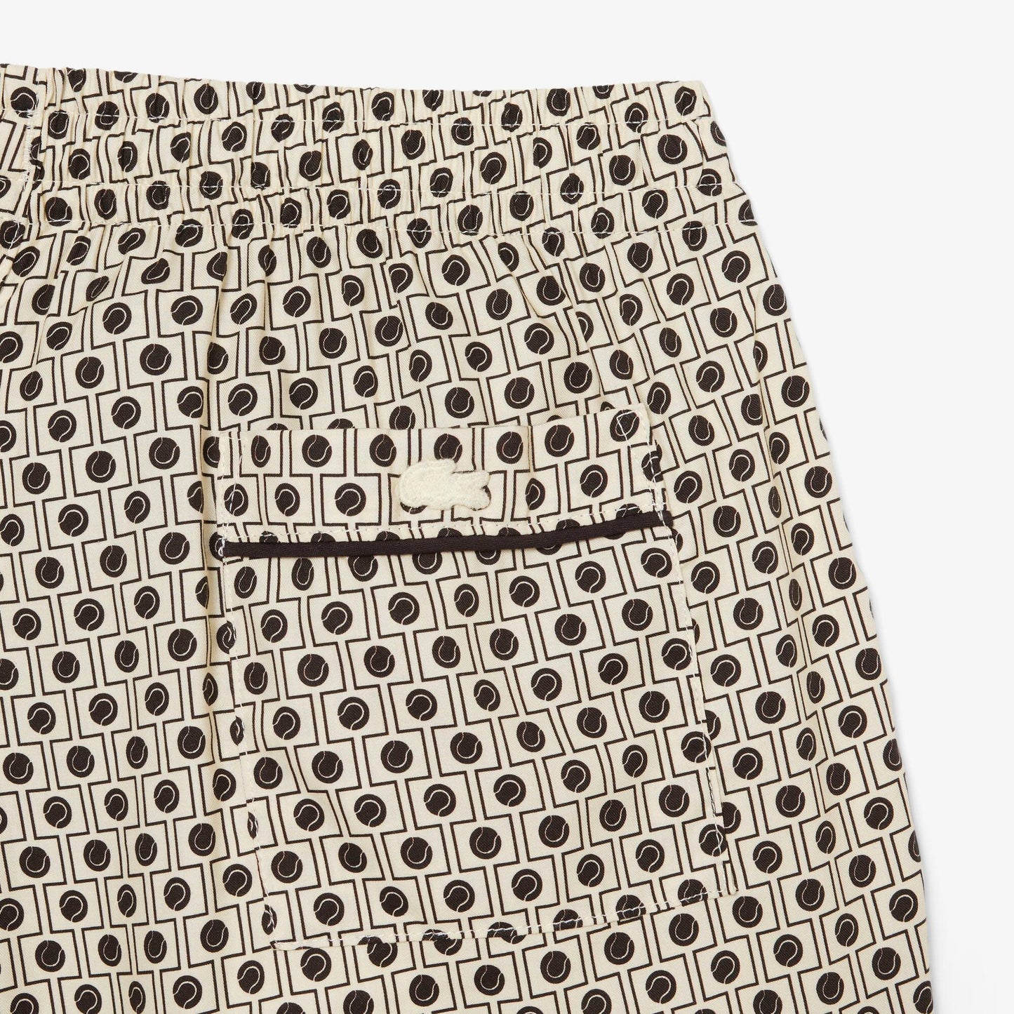 Short ample en mélange de coton imprimé