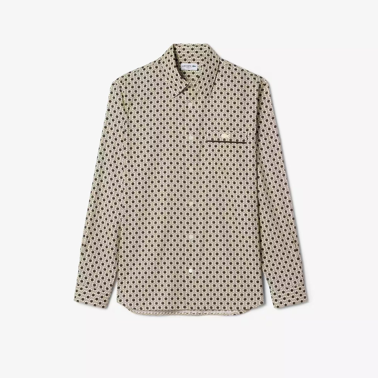 Chemise en coton imprimée coupe droite