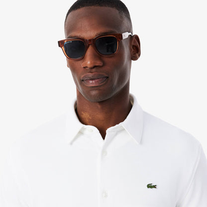 Chemise en piqué de coton coupe ajustée