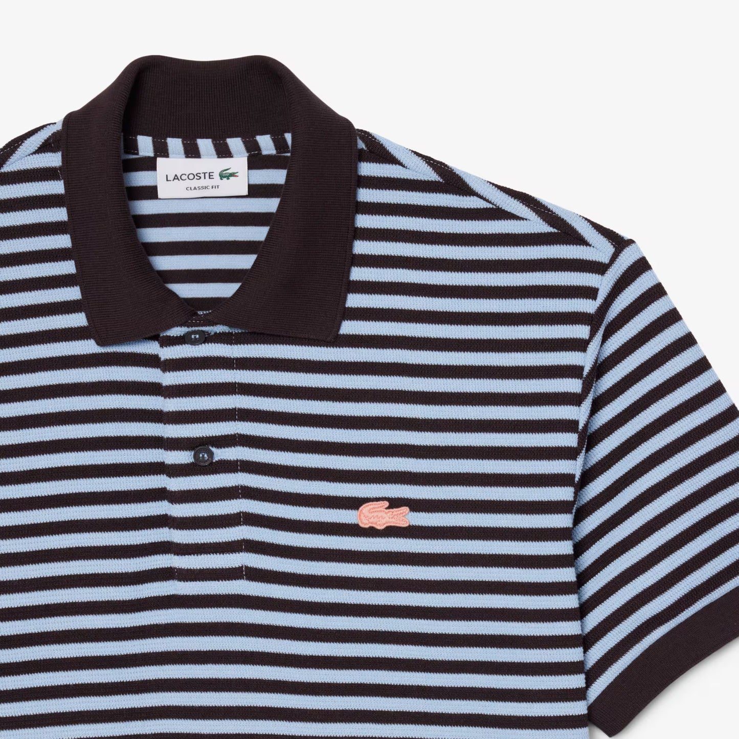 Polo rayé texturé coupe classique