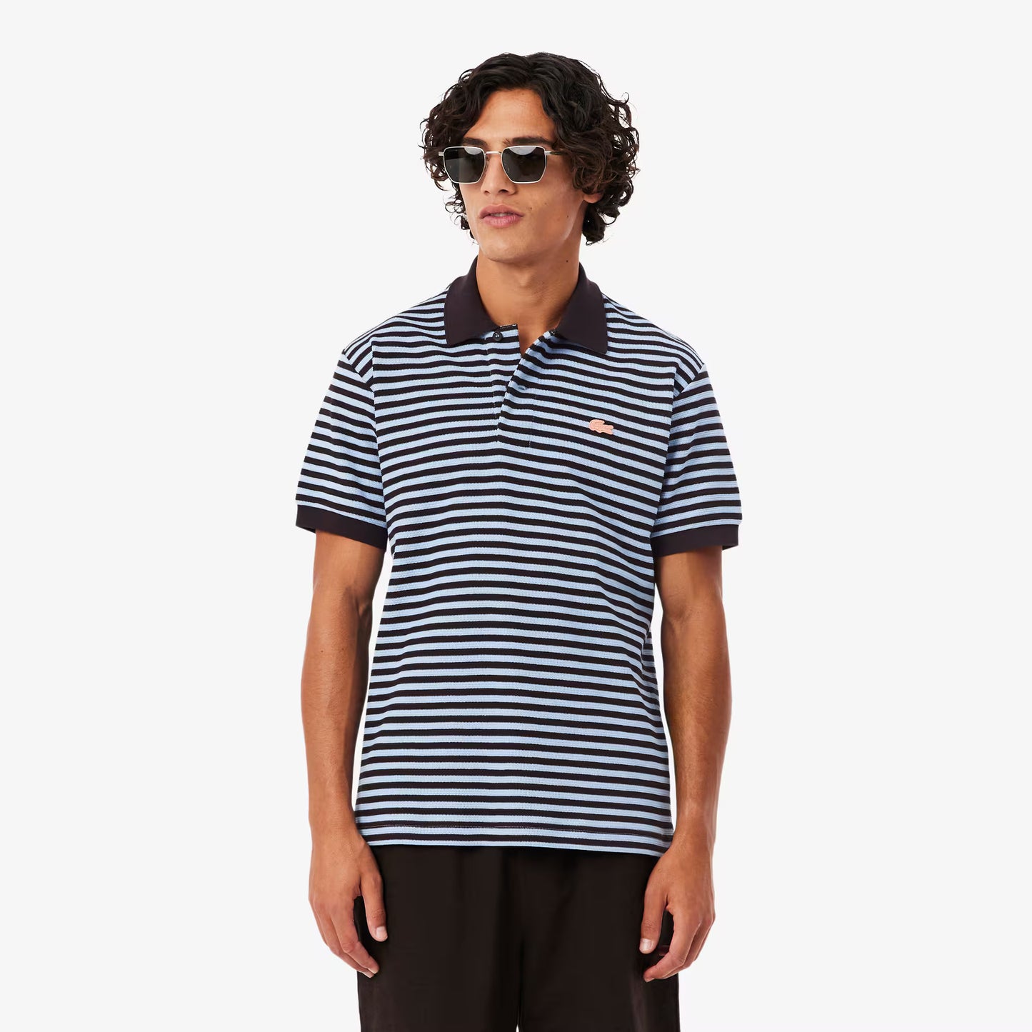 Polo rayé texturé coupe classique