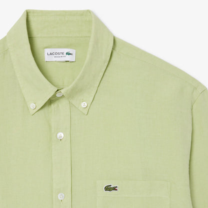 Chemise en lin coupe droite