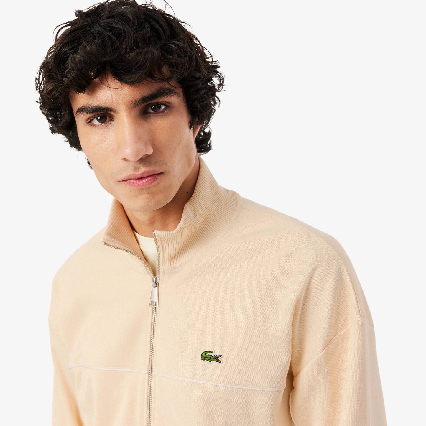 Sweat-shirt zippé à liseré contrastant