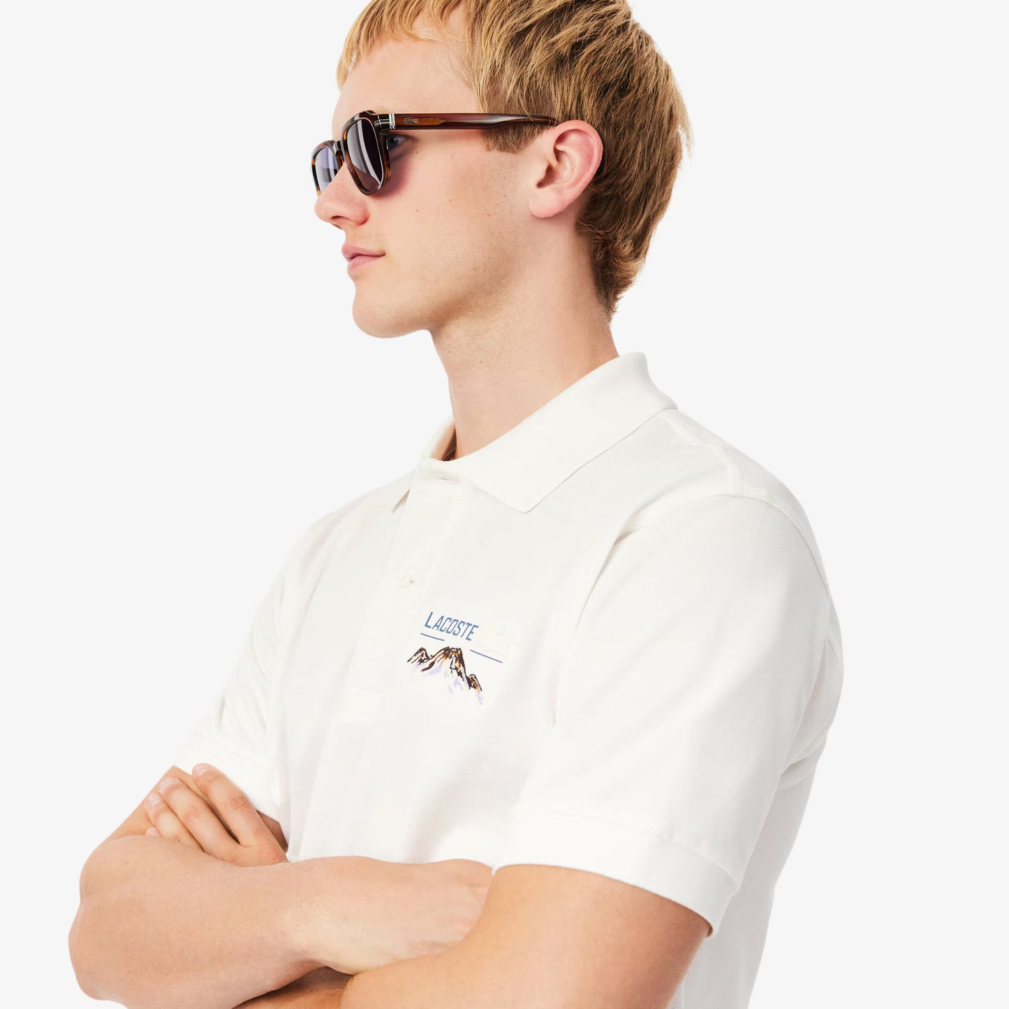 Polo Piqué Coupe Classique à Motif Brodé