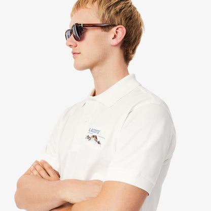 Polo Piqué Coupe Classique à Motif Brodé