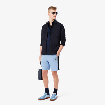 Short en molleton color-block coupe droite