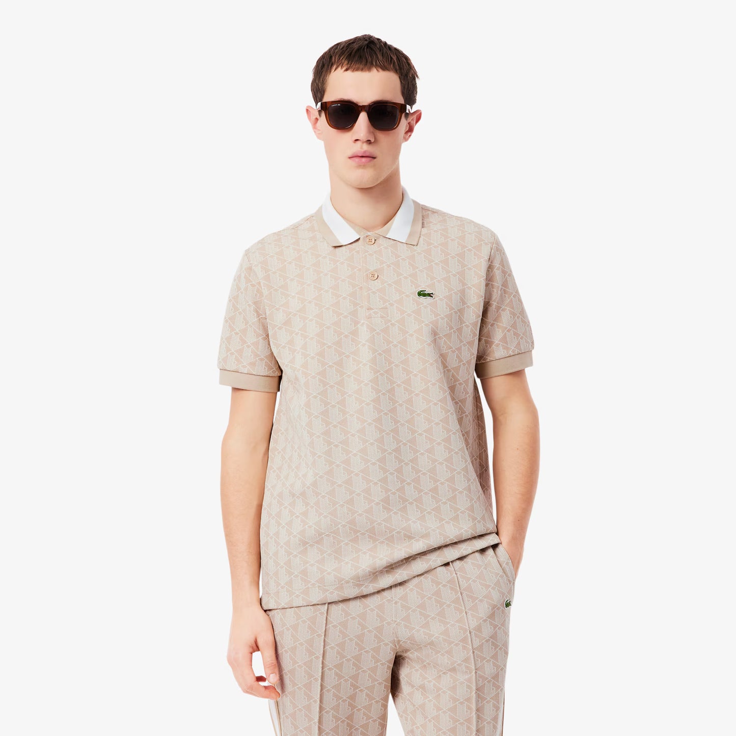 Polo classique en jacquard monogrammé