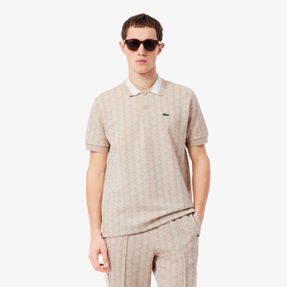 Polo classique en jacquard monogrammé