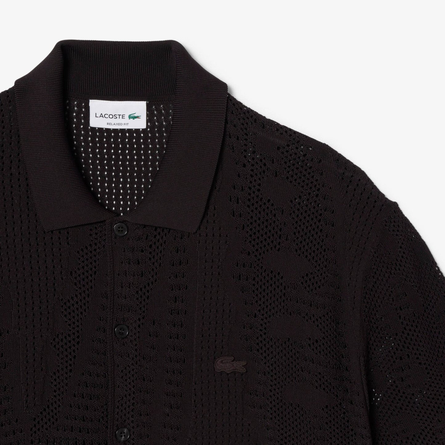Chemise en maille ajourée crocodile