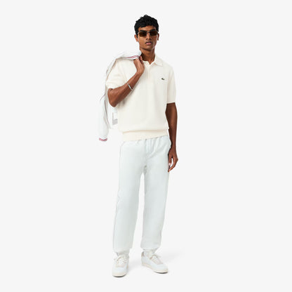 Pull col polo en maille rééditée, fabriqué en France