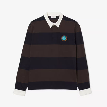 Polo de rugby rayé à coupe décontractée