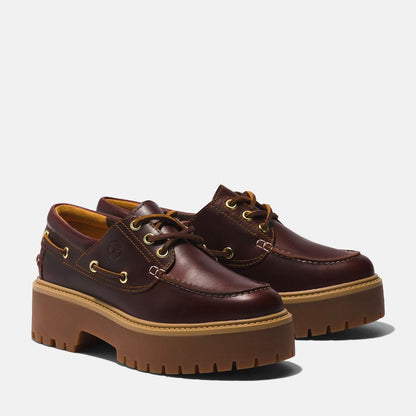 Stone Street Platform Boat Shoe Dark Brown
