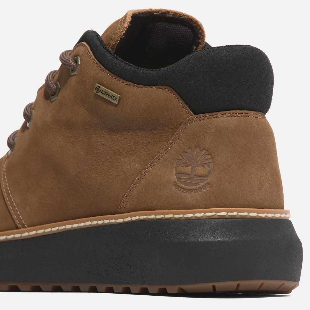 Hudson Road Mid Lace Waterproof Leather Ankle Boots Rust Nubuck
