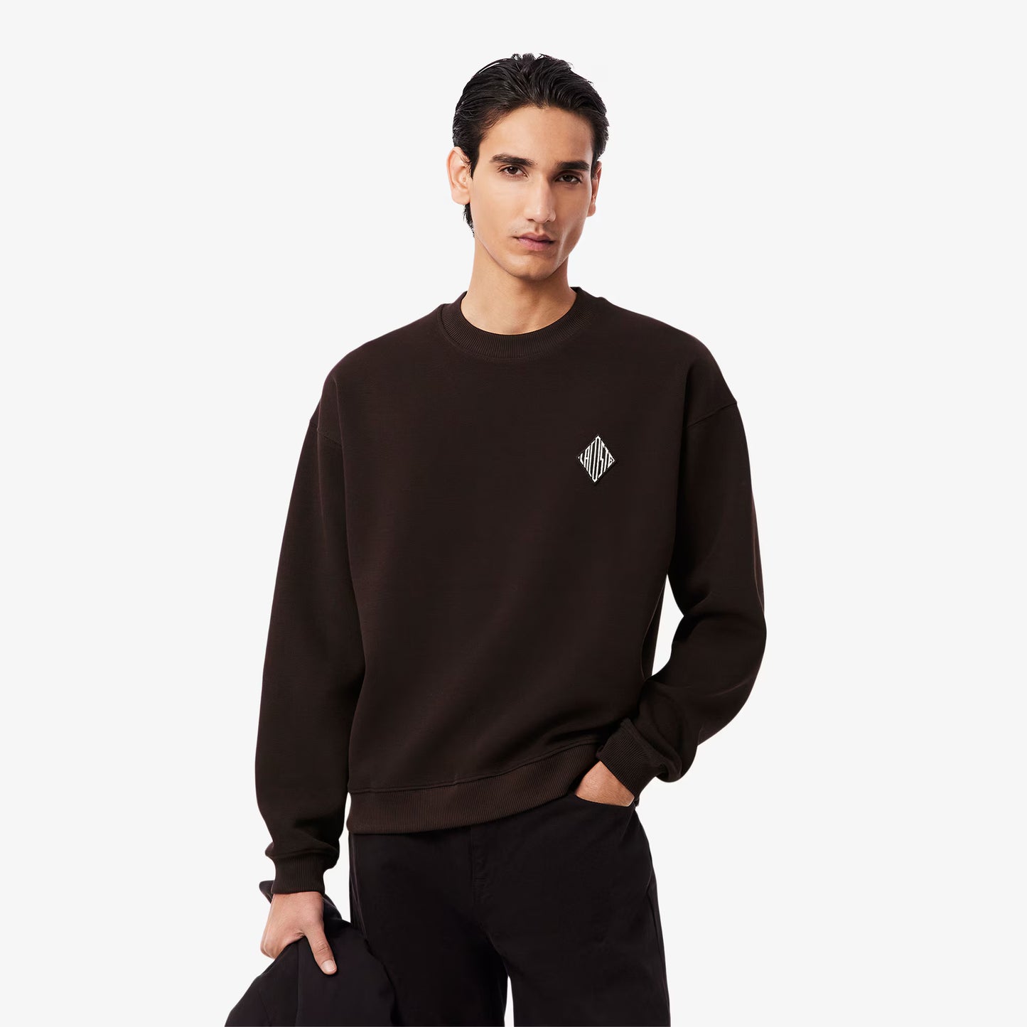 Sweat-shirt en piqué double face à écusson