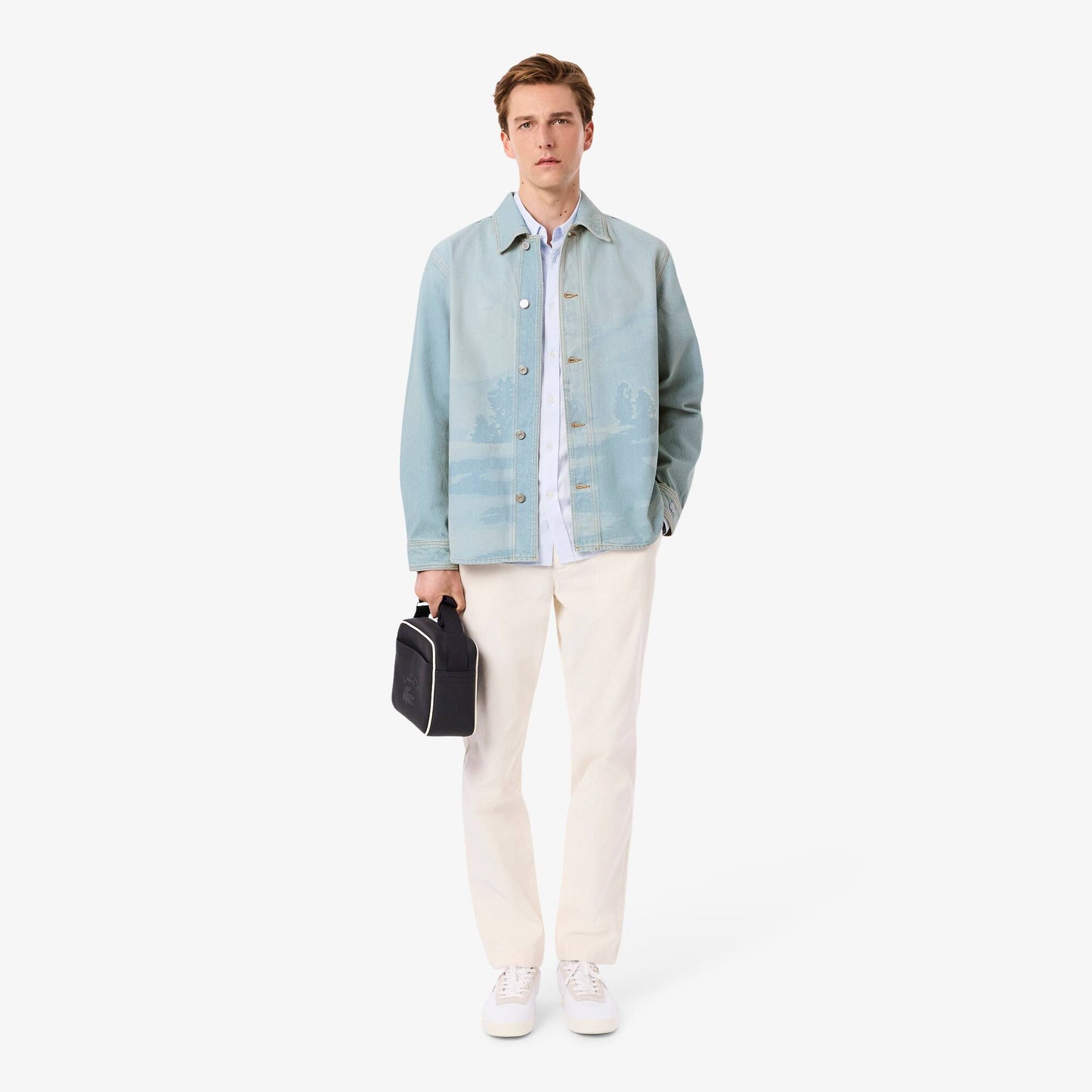 Surchemise en jean à motif paysager