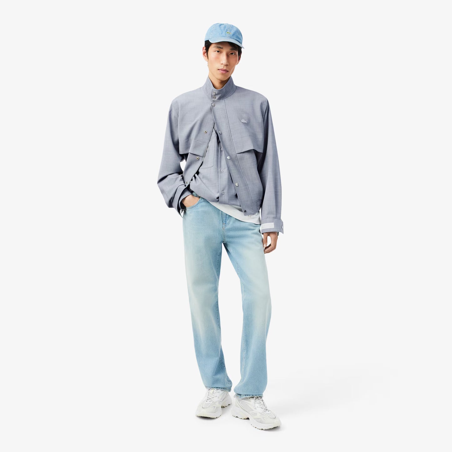 Surchemise oversize en mélange de laine
