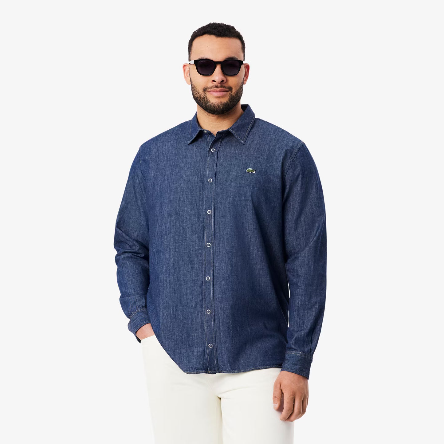 Chemise en jean légère coupe droite