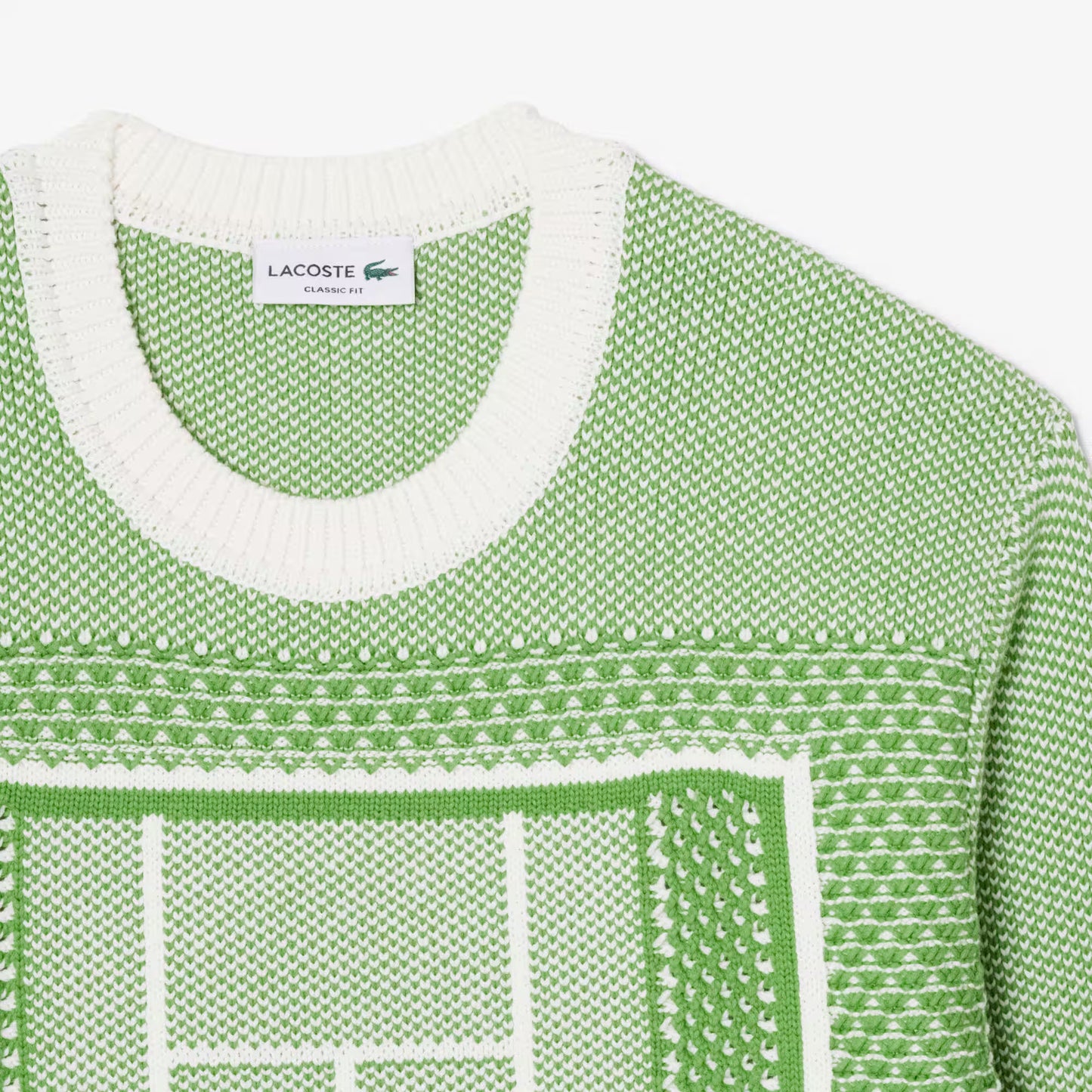 Pull en jacquard motif terrain de tennis