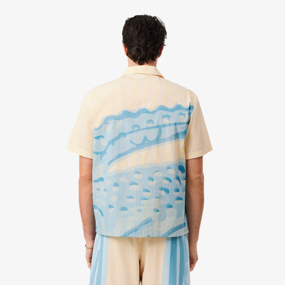 Chemise à rayures crocodile coupe décontractée