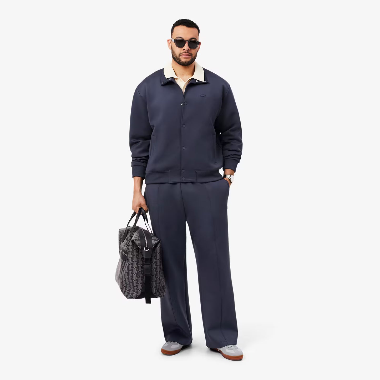 Veste brodée emblématique à col montant